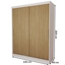 Ver imagem 4 de Guarda-roupa Infantil Swift Slim 2 Portas 2 Gavetas Branco/cinamomo - Panorama Móveis