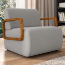 Ver imagem 2 de Poltrona Decorativa Orgânica para Sala Kit 2 Belarus K04 Veludo Cinza - Mpozenato