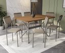 Ver imagem 6 de Conjunto de Mesa Completo com 6 Cadeiras Estofadas Cmc1024nk Kappesberg Crome