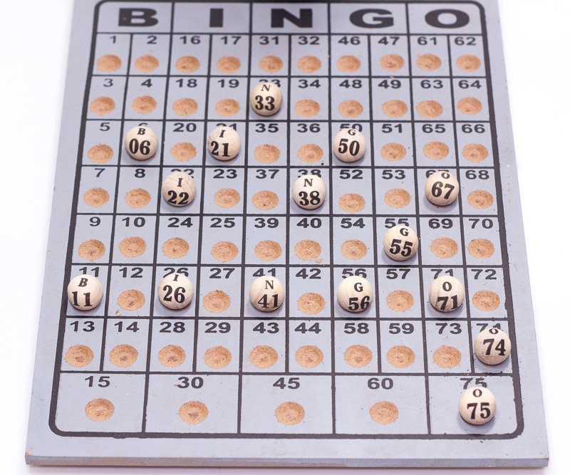 Jogo de Bolas Nº 1 Para Bingo De 1 a 75 Letradas E Numeradas