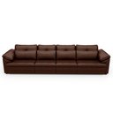 Ver imagem 4 de Sofá Retrátil 4 Lugares para Sala 379cm Dijon Couro Caramelo S07 - Mpozenato