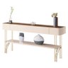 Estante Home Theater Nobre e Aparador Vivant Off White Castanho – Hb Móveis - 3