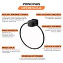 Ver imagem 3 de Toalheiro Argola Block 26798 Meber - Preto