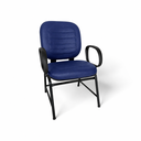 Ver imagem 1 de Cadeira Plus Size Fixa Reforçada 200kg Corino para Escritório Poltrona Ergonômica Recepção