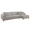 Ver imagem 2 de Sofá Cronos 03 Metros Chaise Lado Direito Meu Sofá Online B026 Veludo Prata