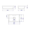 Ver imagem 7 de Cuba de Sobrepor Deca Slim 50x30 Retangular Ébano Fosco + Válvula + Sifão