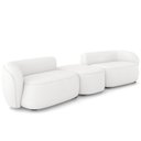 Ver imagem 1 de Sofá 3 Lugares para Sala Living Orgânico com Puff 302cm Luft P08 Bouclê Branco - Lyam Decor