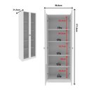 Ver imagem 3 de Cristaleira Sala de Jantar 2 Portas Vidro e 5 Prateleiras Graciela T02-D'Rossi