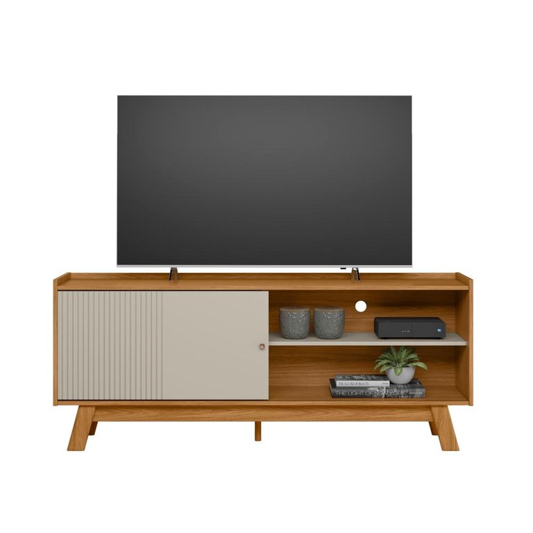Rack Aurum Nature/off White Linea Brasil