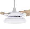 Ver imagem 4 de Ventilador Teto Led Borda Infinita 6000k Nunes Branco 3 Pás Freíjo 220 V Ventex Nunes Madeira
