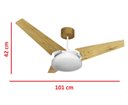 Ver imagem 5 de Ventilador Teto Led Borda Infinita 6000k Nunes Branco 3 Pás Freíjo 220 V Ventex Nunes Madeira