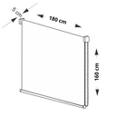 Ver mais imagens de Persiana Rolo Translúcida Breeze Cinza 180 (L) x 160 (A) cm Cortina Screen Solar 1,80 X 1,60