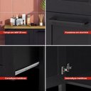 Ver imagem 7 de Aparador Buffet Ditália 1 Porta 2 Gavetas com Tampo Bn-01 Preto