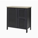 Ver imagem 1 de Aparador Buffet Ditália 1 Porta 2 Gavetas com Tampo Bn-01 Preto