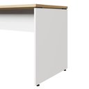 Ver imagem 6 de Escrivaninha Escritório 140cm X 70cm Pés Painel F5 Office Cor:macadâmia com Branco