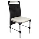 Ver imagem 1 de Cadeira de Cozinha Veneza em Alumínio e Fibra Sintética Preto-branco