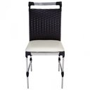 Ver imagem 6 de Cadeira de Cozinha Veneza em Alumínio e Fibra Sintética Preto-branco