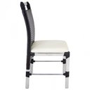 Ver imagem 5 de Cadeira de Cozinha Veneza em Alumínio e Fibra Sintética Preto-branco
