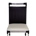 Ver imagem 2 de Cadeira de Cozinha Veneza em Alumínio e Fibra Sintética Preto-branco