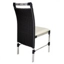 Ver imagem 3 de Cadeira de Cozinha Veneza em Alumínio e Fibra Sintética Preto-branco