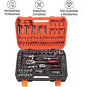 Ver imagem 3 de Jogo Soquete P Mecânico Aço Crv 108 Pc Catraca Reversível