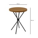 Ver imagem 2 de Mesa Bistrô Paonanda Redonda Preto Fosco com Marrom 70x84 Cm