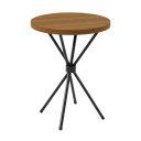 Ver imagem 1 de Mesa Bistrô Paonanda Redonda Preto Fosco com Marrom 70x84 Cm