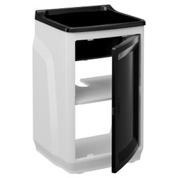 Gabinete Para Lavanderia Com Tanque Preto 01 Porta + Torneira + Fita Veda Rosca - 2