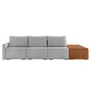 Ver imagem 6 de Sofá Ilha 3 Lugares Living 312cm Modulado para Sala Lary Veludo Cinza K01 - D'Rossi