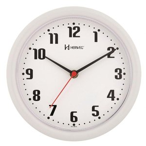 Relógio de Parede 22 Cm Herweg 6102 Diversas Cores Branco