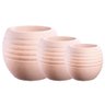 Jogo Vasos 3 Tamanhos Canela Bege Terrano - 1