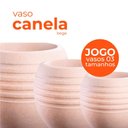 Ver imagem 2 de Jogo Vasos 3 Tamanhos Canela Bege Terrano