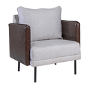 Ver imagem 4 de Conjunto Namoradeira e 02 Poltronas Orion Via Encanto Linho Cinza/Courano Marrom