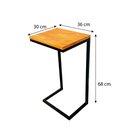 Ver imagem 6 de Mesa Lateral de Apoio para Sofá Style Industrial Carvalho e Preto