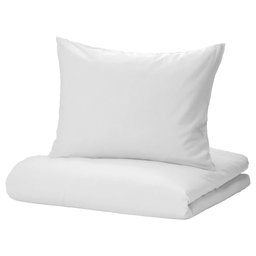 Capa Duvet Percal para Edredom Solteiro 180x240cm c/ zíper - Branco + Fronha FASTLAR Capa Duvet Solt - 2