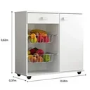 Ver imagem 3 de Balcão Fruteira Paula Microondas Bebedouro 1 Porta 1 Gaveta - Branco