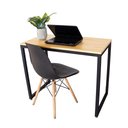 Ver imagem 1 de Mesa De Escritório Industrial 100x60 cm Madeira E Ferro Pinus 30mm