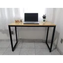 Ver imagem 6 de Mesa De Escritório Industrial 100x60 cm Madeira E Ferro Pinus 30mm