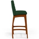 Ver imagem 6 de Kit 06 Banquetas Altas Para Cozinha Sala de Jantar Fixa Mila B04 Suede Verde Musgo - Lyam Decor