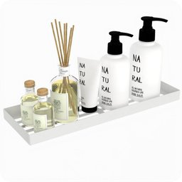 Porta Shampoo Inox Suporte De Parede Banheiro Branco MAX - 5