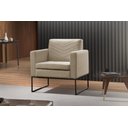 Ver imagem 2 de Poltrona Apolo Luxo Base Preta Castellar Móbile Linho Bege