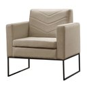 Ver imagem 1 de Poltrona Apolo Luxo Base Preta Castellar Móbile Linho Bege