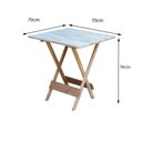Ver imagem 2 de Kit 8 Jogos De Mesa Com 4 Cadeiras De Madeira Dobravel 70X70 - Sem Pint - Marrom