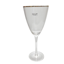 Ver imagem 3 de Cj 2 Tacas de Vidro Sodo-Calcico p/Vinho c/Borda Dourada Lines 400ml Wolff 29129