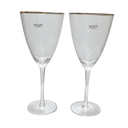 Ver imagem 1 de Cj 2 Tacas de Vidro Sodo-Calcico p/Vinho c/Borda Dourada Lines 400ml Wolff 29129