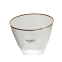 Ver imagem 4 de Cj 2 Tacas de Vidro Sodo-Calcico p/Vinho c/Borda Dourada Lines 400ml Wolff 29129