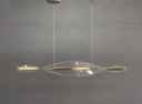 Ver imagem 2 de Pendente Moderno Dourado Led Luz Quente 3200k Bivolt