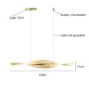 Ver imagem 4 de Pendente Moderno Dourado Led Luz Quente 3200k Bivolt