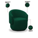 Ver imagem 3 de Poltrona Decorativa Orgânica Kit 2 Névoa Bouclê Verde E03 - D’Rossi