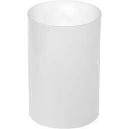 Vaso Branco Tubo Vidro Resistente 30x14cm Arranjos - 1